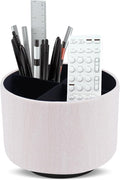 Round Leather Art Supply Organizer, Remote Control Holder, 360 Degree Spinning by Unknown