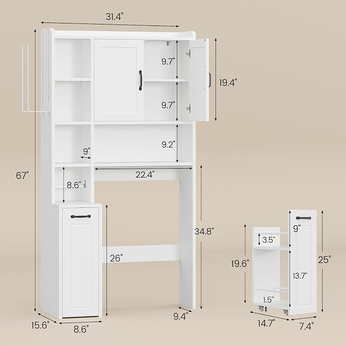 Over The Toilet Storage Cabinet - Image 2