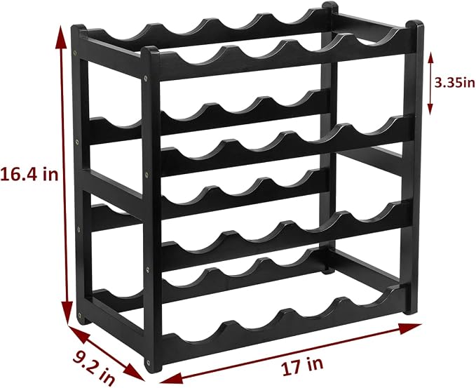 Bamboo Wine Rack, Sturdy and Durable Wine Storage Cabinet Shelf, Wine Racks - Image 6