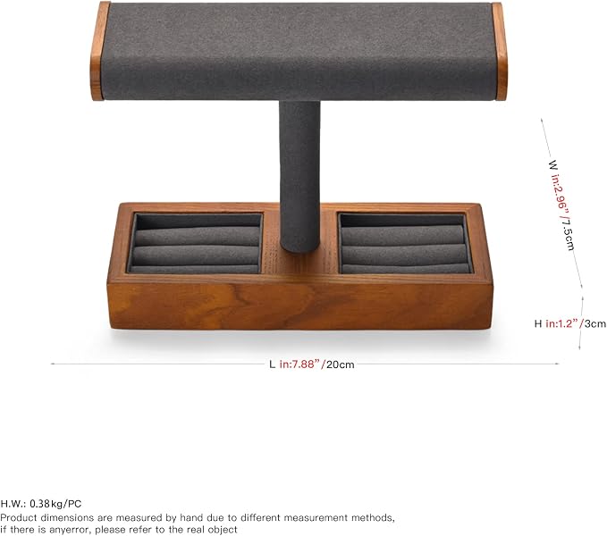 Oirlv Solid Wood Watch Display Stand T-bar Watch Stand - Image 9