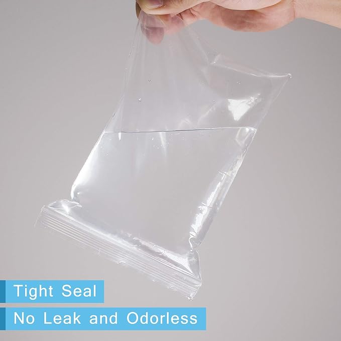 iMailer - 200 Count - 5" x 7" Small Zip Bags - Clear Reclosable Zip Plastic - Image 3