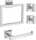 Brushed Nickel Bathroom Hardware Set 4 Pieces, Toilet Paper Holder Set SUS304 by LairuierBathroomHardwareSet