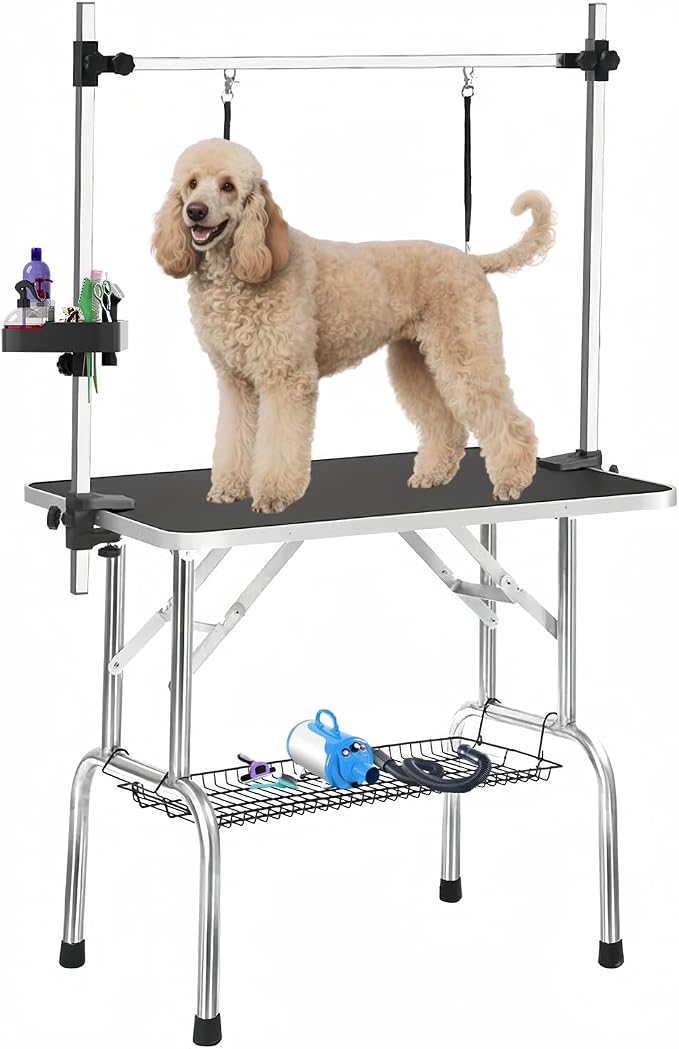 36" Large Dog Grooming Table, Non-Slip Tabletop by Unknown