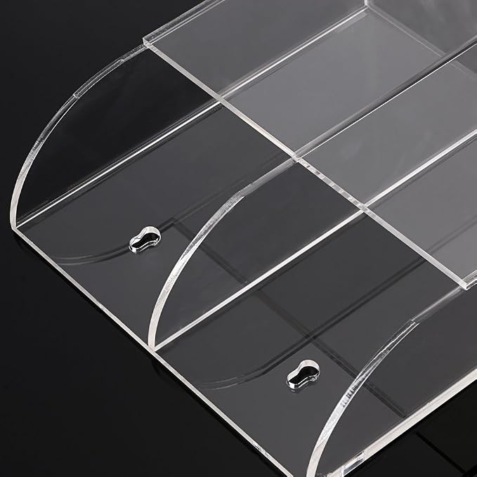Hipiwe Wall Mount Remote Control Holder Clear Acrylic Media Organizer Storage - Image 7