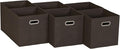 Household Essentials Foldable Fabric Storage Cubes 6-Pack – 11x11x11 Stackable by HouseholdEssentials