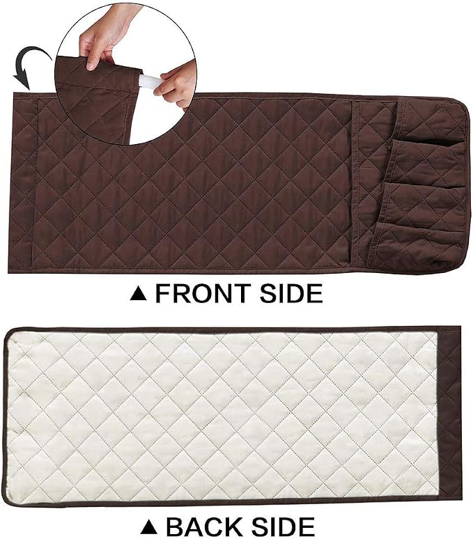 2 Pack Non-Slip Couch Sofa Chair Armrest Organizer 5 Pockets Armchair Caddy - Image 2