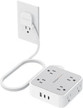 Surge Protector Power Strip, TESSAN Flat Plug Extension Cord by TESSAN