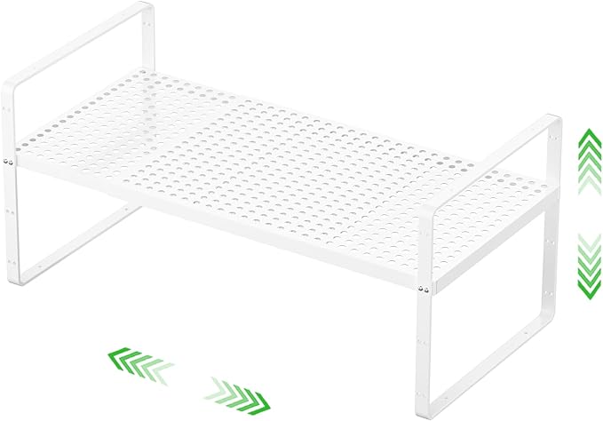 Expandable Cabinet Storage Shelf Stackable Organizer Rack by SOFRON
