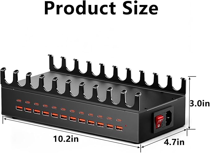 300W Charging Station with 24 Ports, USB Fast Charger - Image 7