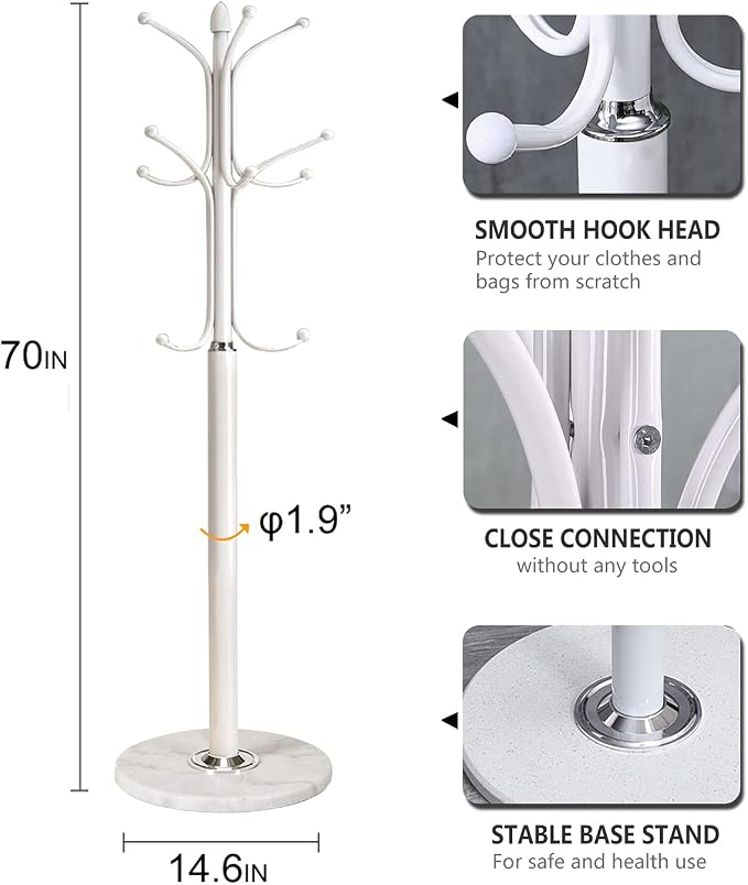 Kertnic Metal Coat Rack Stand - Image 5