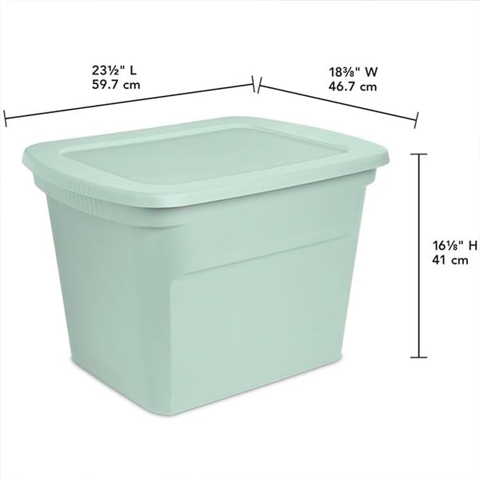 Sterilite 32 Pack Tote, Plastic Stackable Storage Bin Container - Image 3
