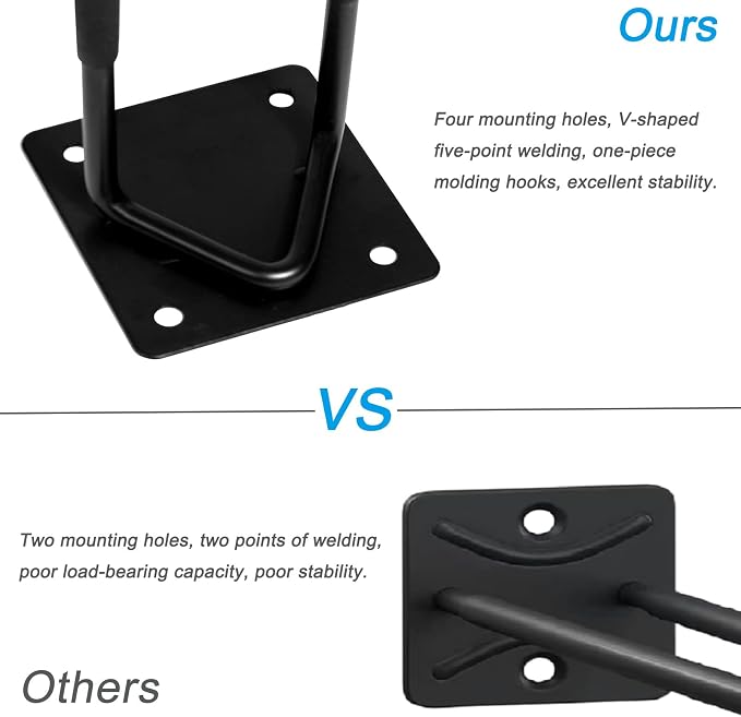 2Pcs Shovel Holder Wall Mount, Ladder Hangers, Rake Racks, Large Garden Tool - Image 7