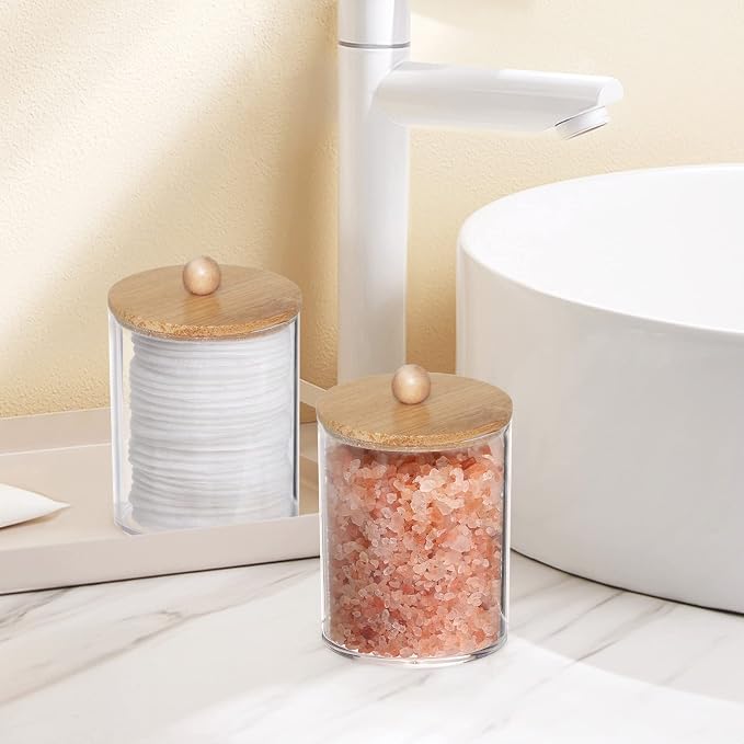 Tbestmax 10 Oz Cotton Swab/Ball/Pad Holder, Qtip Apothecary Jar - Image 5