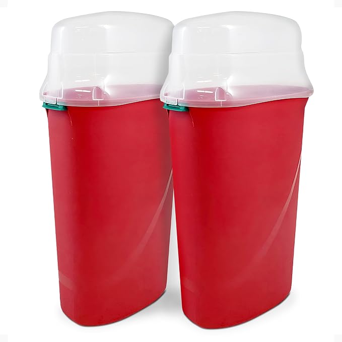 HOMZ 2-Pack Seasonal Holiday, Plastic Vertical Gift Wrap Storage Organizer by Homz