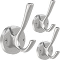 Brushed Nickel Robe Hooks Towel Hooks, 3 Pack Coat Hook Heavy Duty Mudroom Hook by TOFIIGREM
