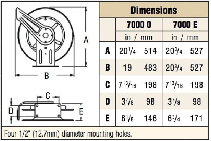 Reelcraft 7850-OLP121-1/2" x 50 ft. 300 psi, Hose Reel w/ 1/2" Hose End - Image 2
