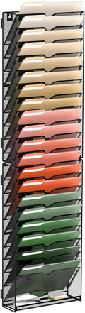 SUPEASY 21-Tier Wall File Organizer Mesh Office Mail Holder, Hanging Wall by SUPEASY