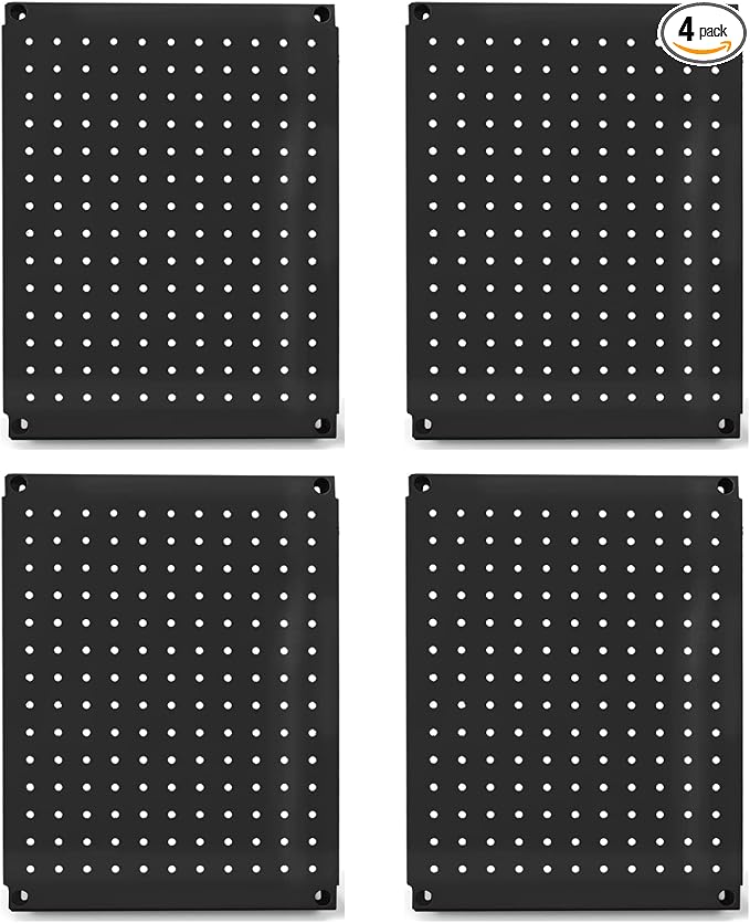 Metal Pegboard 12-Inch Tall x 16-Inch Wide Heavy Duty Wall Organizer by FOXNGEAR