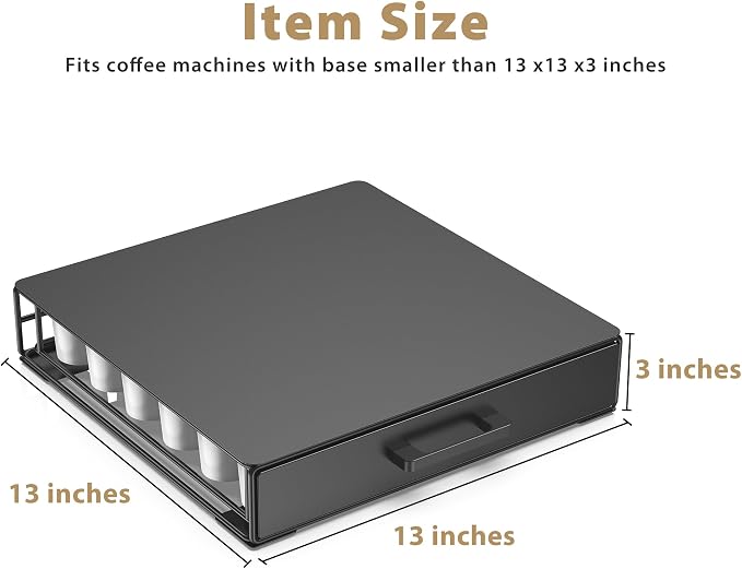Storage Organizer Drawer for K-Cup Pods, ZECENN Coffee Pods Holder for Keurig - Image 3