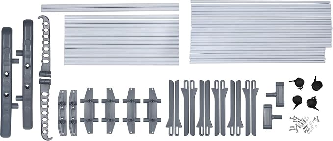 Drying Rack, 29.92*19.69*67.72inch 4 Tier Folding Clothes Drying Rack Rolling - Image 3