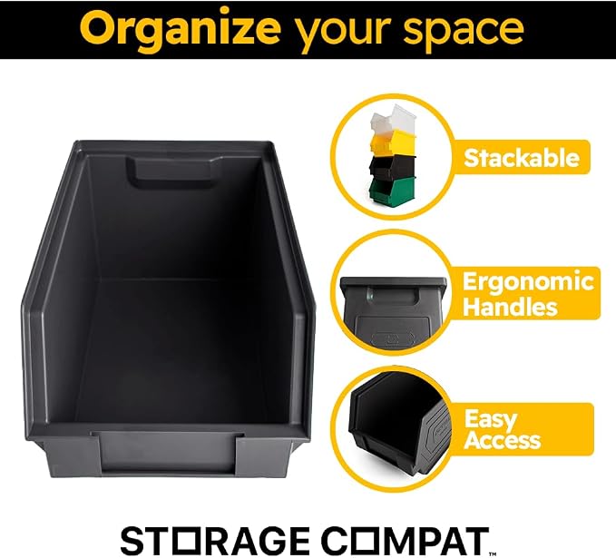 Plastic Storage Bins, Storage Organizer Bin - Image 3