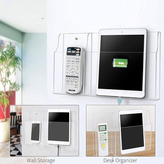 Clear Wall Tablet Holder Acrylic Wall Mounted Phone Holder - Image 7