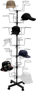 7-Tier Rotating Iron Hat Rack by Unknown