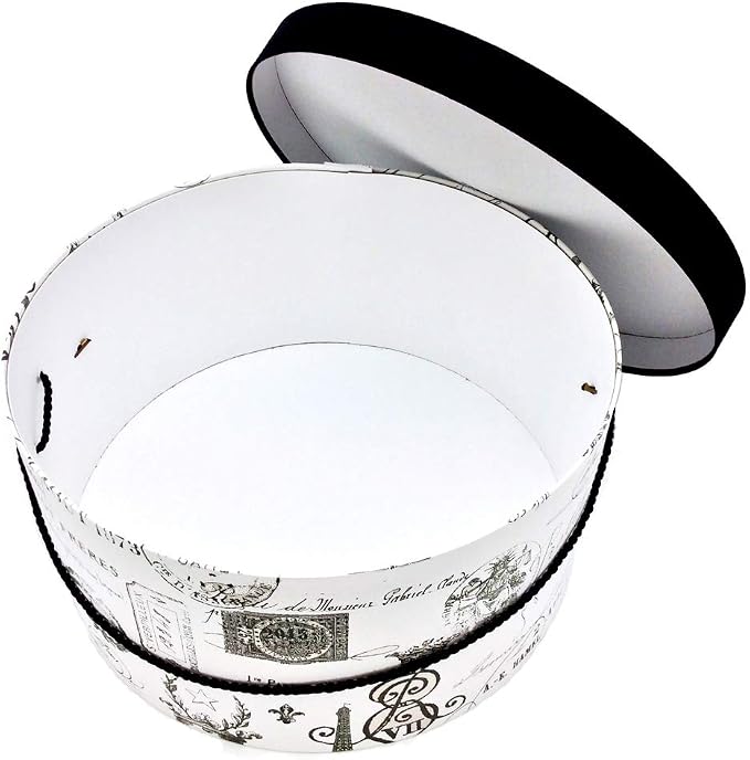 Sarah's Hat Boxes Classic Paris Hat Box – 11" x 5.5" Handmade in USA – Odorless - Image 4