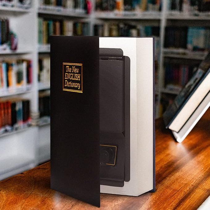 Leather Book Safe Real Paper Secret - Image 6