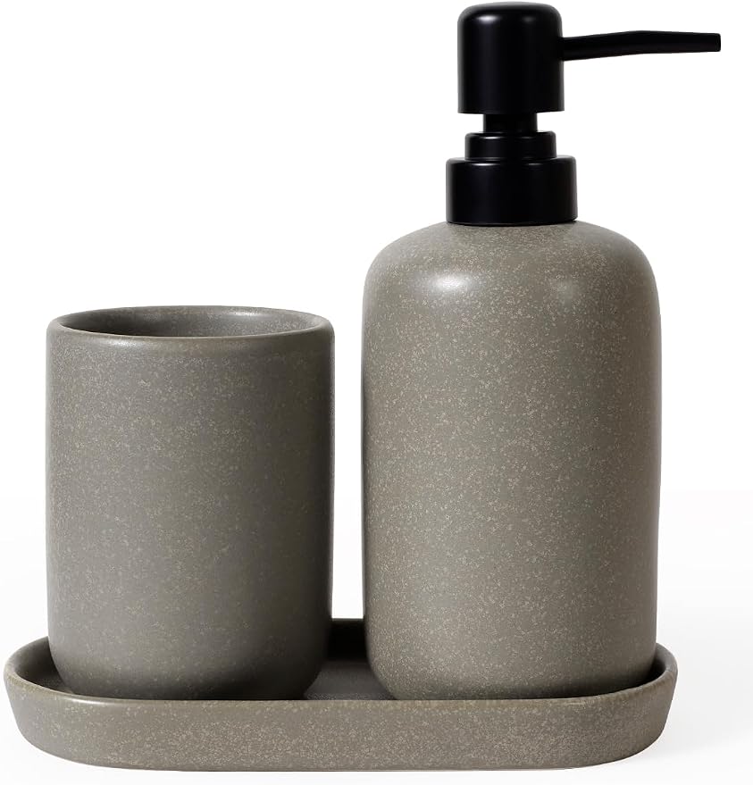 INGOFIN 3 Pcs Ceramic Bathroom Accessory Set by INGOFIN
