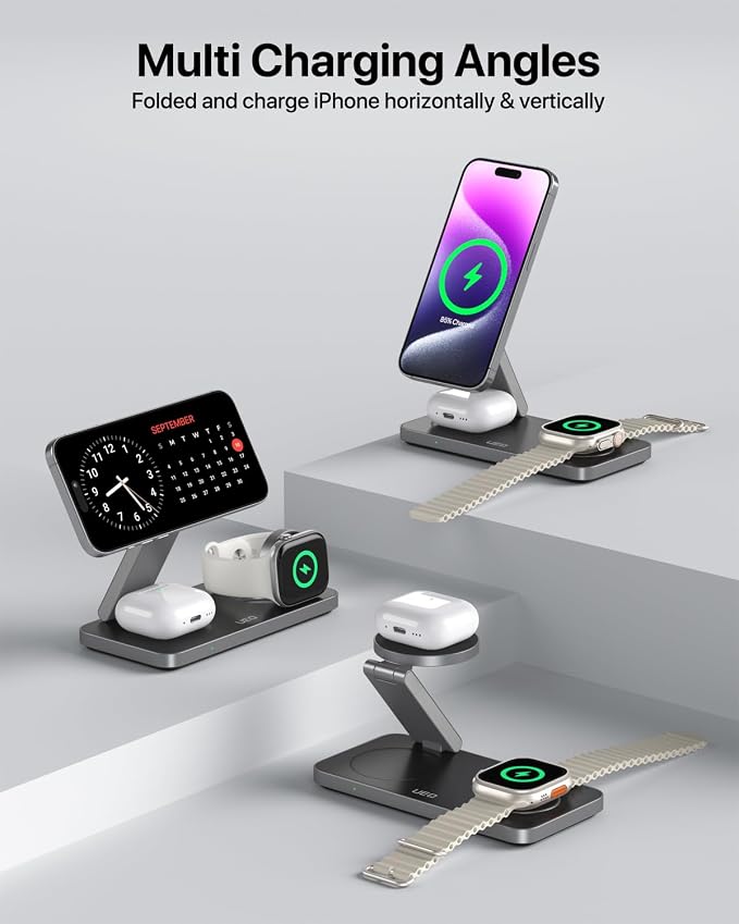 Foldable 3 in 1 Wireless Charging Station - Image 8