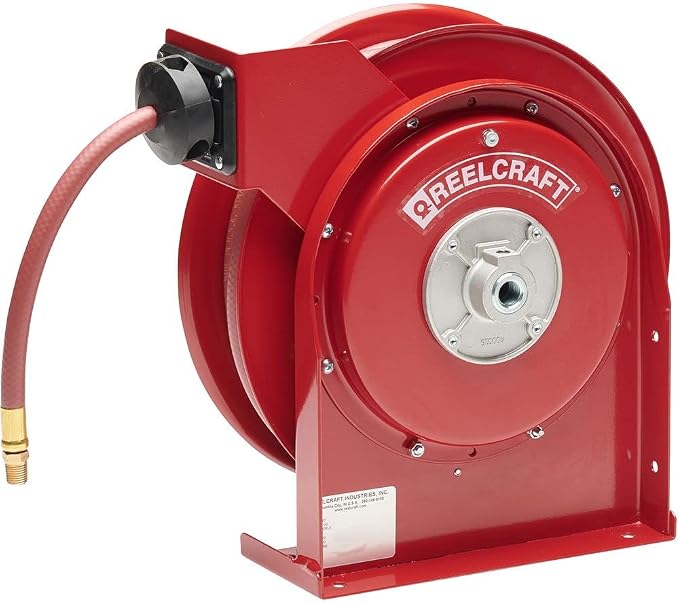 Reelcraft 4625 Premium Duty Spring Retractable Hose Reel, Made by Reelcraft