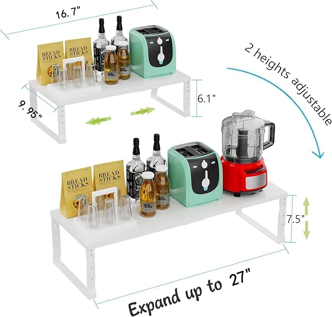 Expandable Cabinet Shelf Organizer Storage Spice Rack Shelves - Image 6