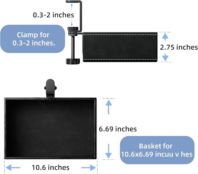 PU Leather Under Desk Organizer - Image 6