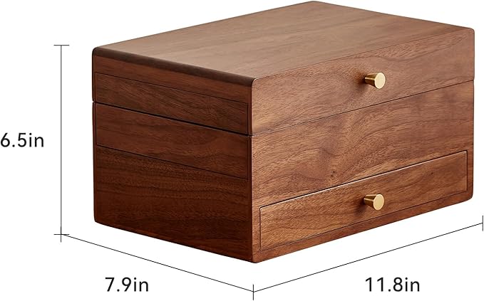 CHOSIN Black Walnut Wooden Jewelry Box - Image 5