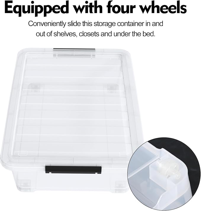 40 L Under Bed Plastic Storage Bins - Image 4