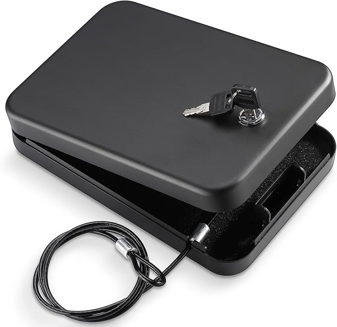 Pistol Safe, Portable Travel Gun Safe, Handgun Lock Box, Gun Safes by Younion