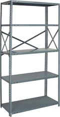 Quantum Storage Systems 75-1842-5 IRONMAN Solid Heavy Duty 5 Shelves 75" H x by QuantumStorageSystems