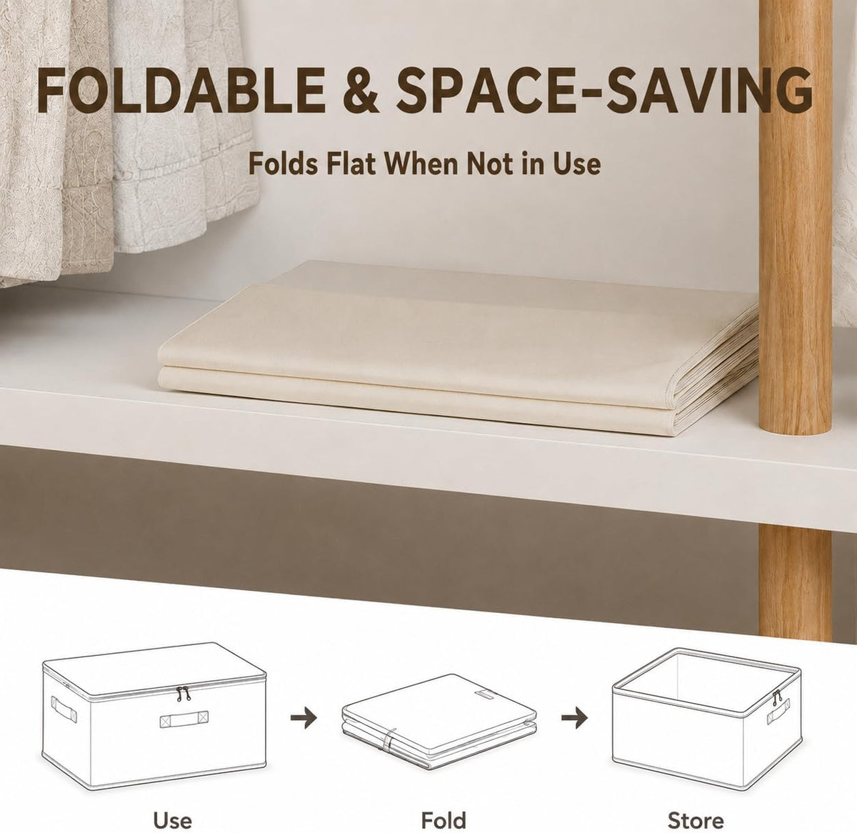 2Pack Canvas Storage Bags for Clothes & Comforters with Clear Window