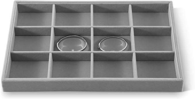 Jewelry Organizer For Drawer, Velvet Jewelry Trays, Premium Watch Tray by Yinbeini