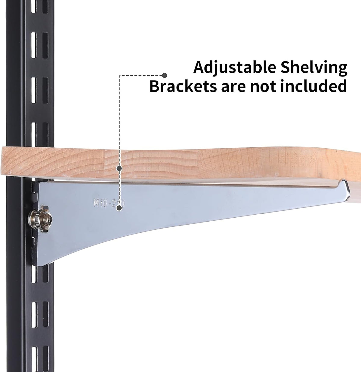 6 Pcs Shelf Rails Bracket Track 47.5 Inches Upright Closet System