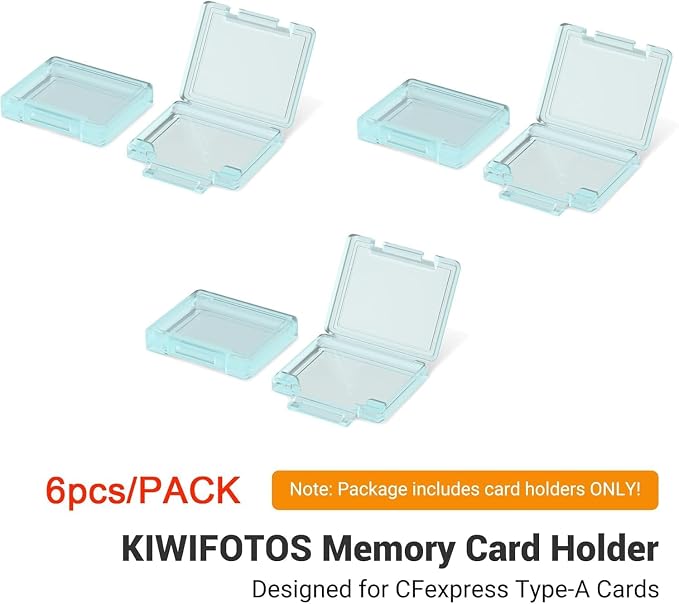 KIWIFOTOS 6 Pack CFexpress Type-A Memory Card Case Translucent - Image 4