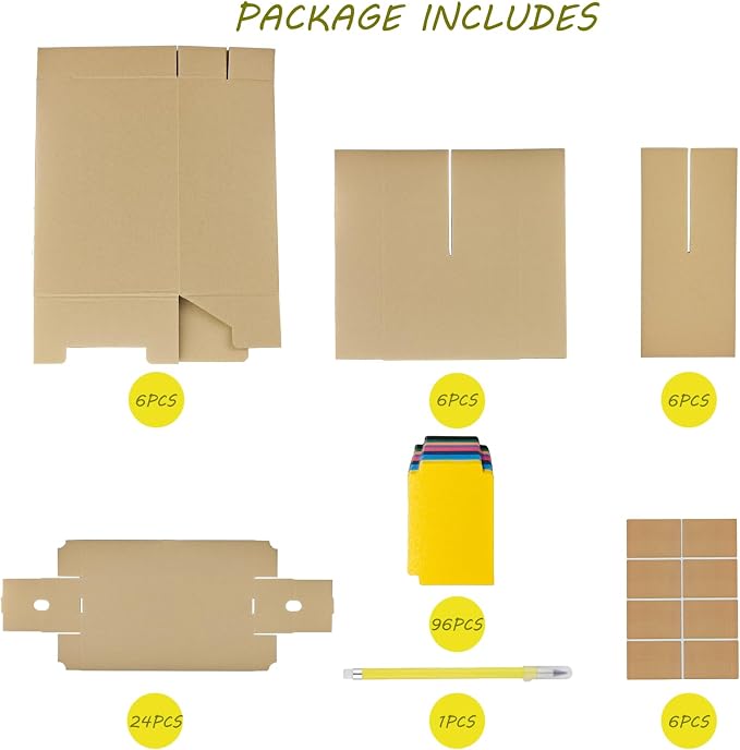 6 Sets Trading Card Storage Boxes, Includes 24-750 CT Boxes & 96 Dividers - Image 3