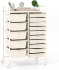 Giantex 15 Drawers Rolling Cart, Classroom Organizers, Storage Cart by Giantex
