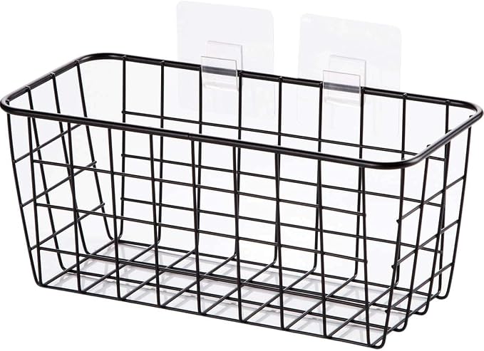 2 Set Adhesive Hanging Wall Basket Inside Cabinet Door Organizer, Wall - Image 4