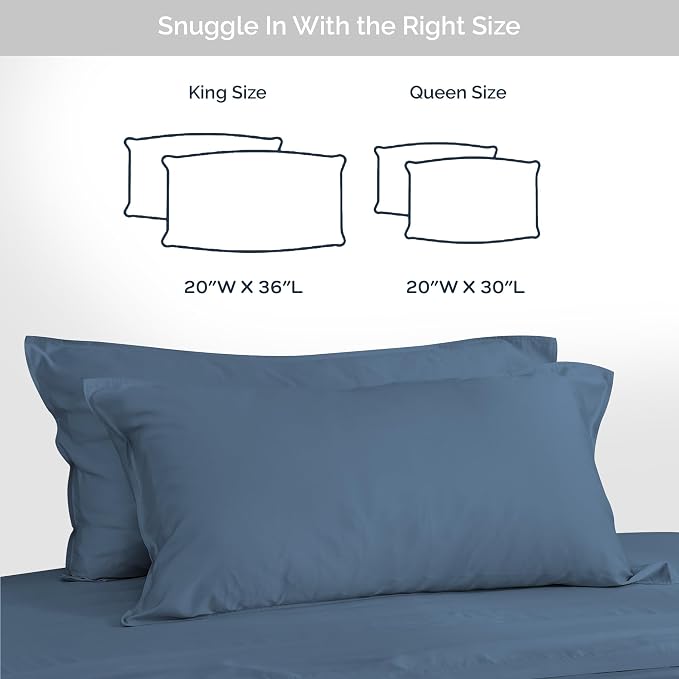 Pillow Cases King Size Set of 2 Pillowcases 100% Viscose from Bamboo Cooling - Image 6