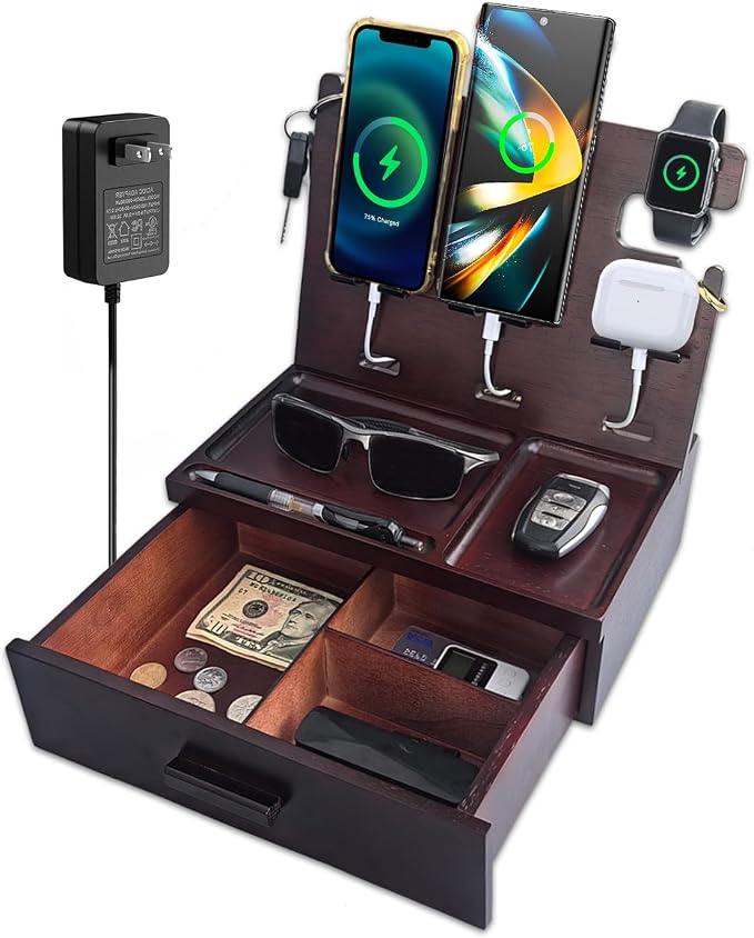 Wood Phone Docking Station by JuncaiTech