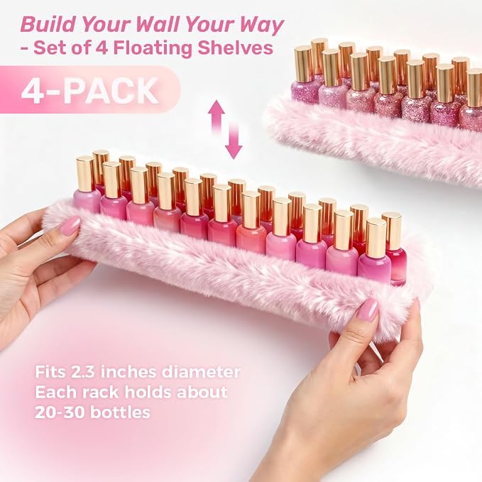Care&More YJ 15 Inch Nail Polish Shelves, Sunglasses, Essential Oils, Plush - Image 5