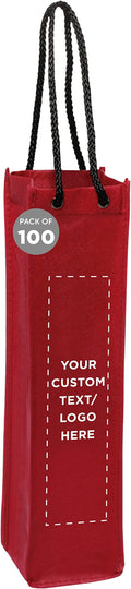 DISCOUNT PROMOS Non-Woven Vineyard Two Bottle Wine Bags by DISCOUNTPROMOS