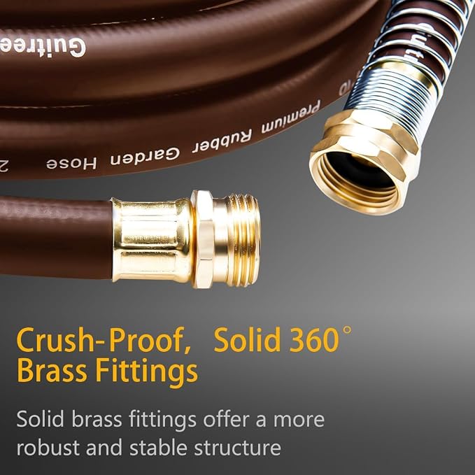 Garden Hose 90FT x 5/8", Heavy Duty Rubber Hose, Water Hose - Image 3